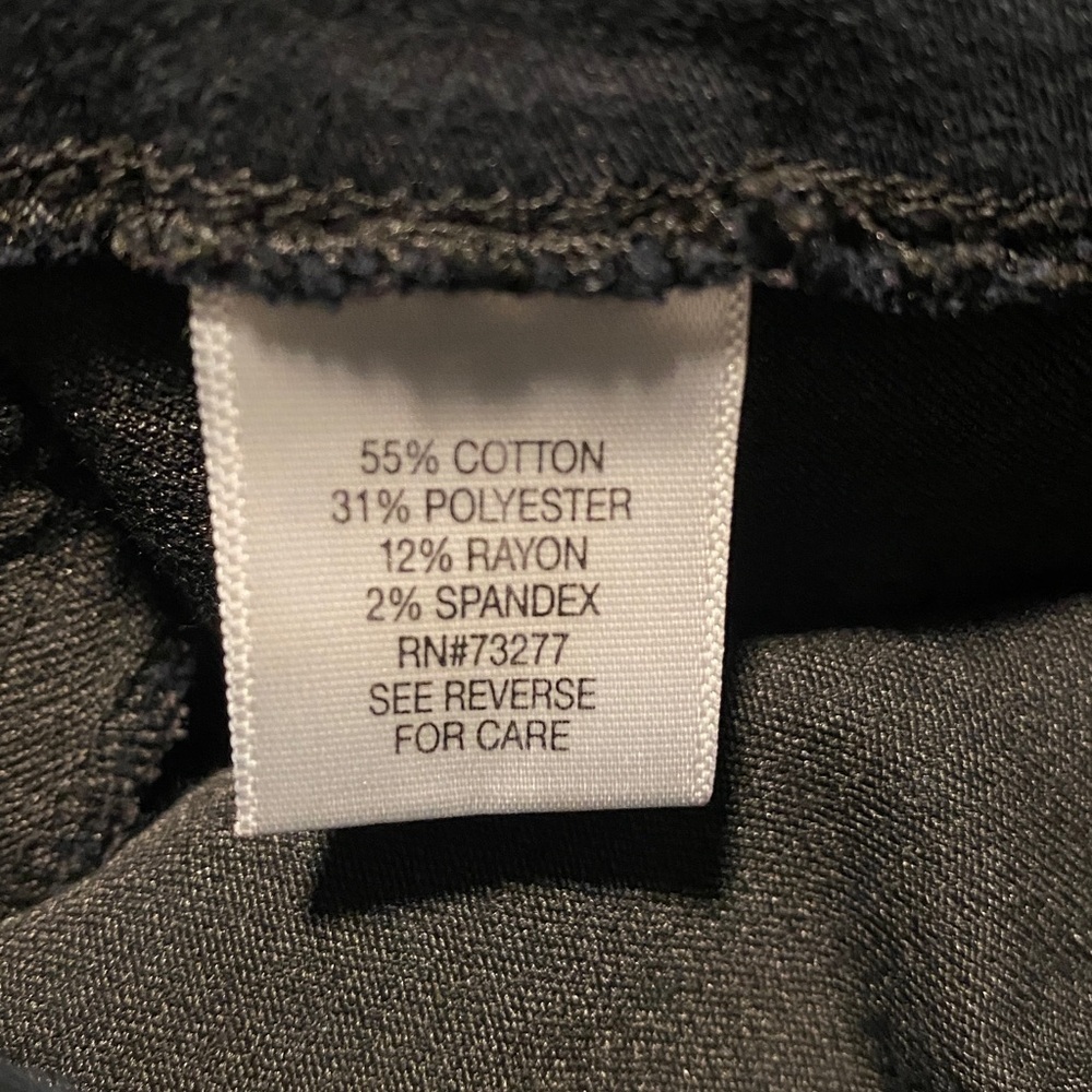 Croft & Barrow Black Pull On Ankle Pants 18 Stretch Career Work Trousers - Picture 10 of 10
